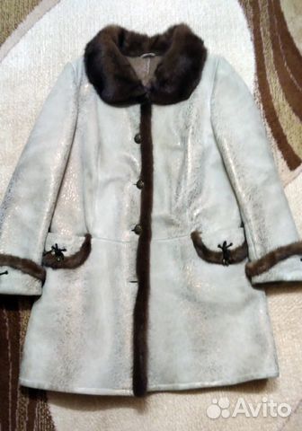 Дубленка натуральная, воротник и отделка норка Дубленка натуральная, воротник и отделка норка