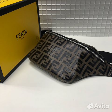 Сумка на пояс Fendi С принтом fila поясная Фенди