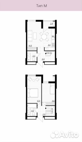 2-к квартира, 65 м², 15/15 эт.
