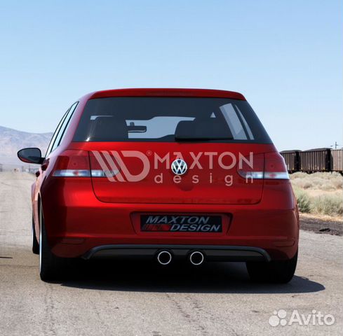 Диффузор VW Golf 6 выхлоп в центре R20 (R32) стиль Диффузор VW Golf 6 выхлоп в центре R20 (R32) стиль