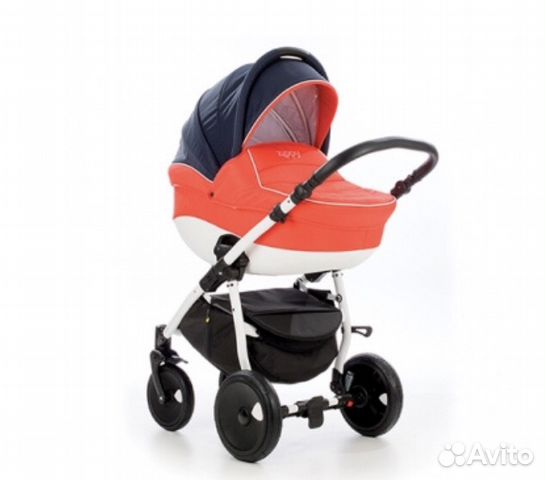 Коляска 2 в 1 Tutis Zippy Orbit, белая рама, темно