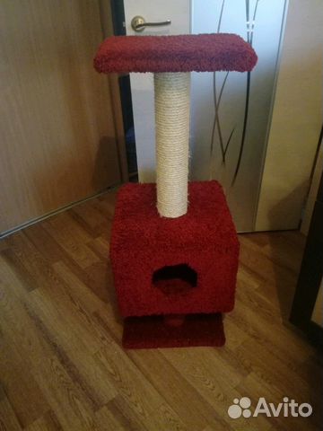 Домик для кота(кошки) с площадкой и когтеточкой
