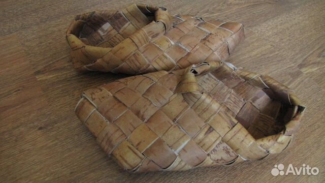 Лапти из березового лыка, Винтаж 1970-е