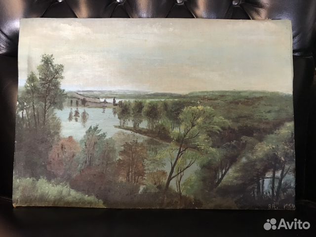 Картина масло, холст, 50-гг. Размер 37х25,5см