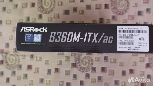 Материнская плата ASRock B360M-ITX mini-itx