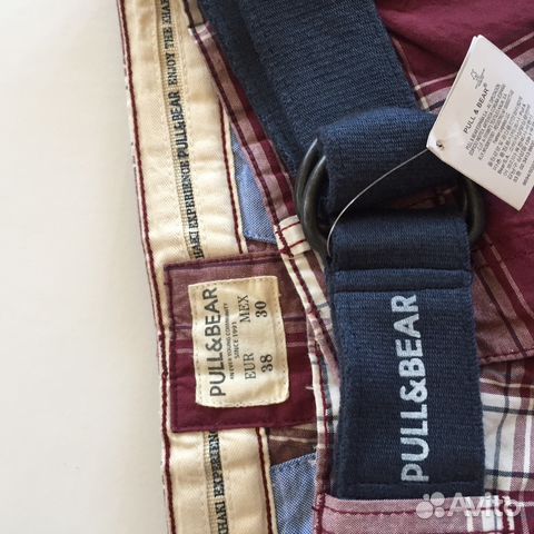 Шорты новые Pull and Bear, модель бордо (р.30)