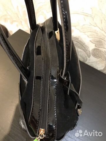 Сумка лак с замшей V.Fabbiano Сумка лак с замшей V.Fabbiano