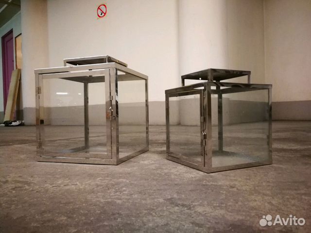 Фонари Подсвечники Кубы стеклянные Фонари Подсвечники Кубы стеклянные