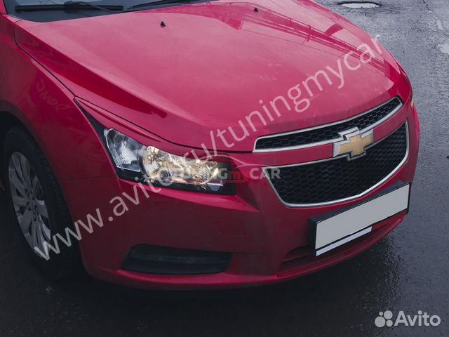 Реснички на фары для Chevrolet Cruze (фигурные)