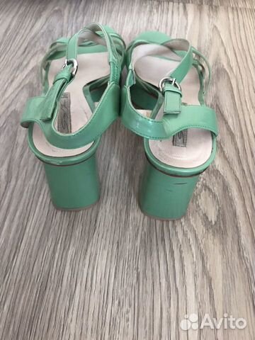 Бирюзовые кожаные босоножки Grey Mer 39 размера Бирюзовые кожаные босоножки Grey Mer 39 размера