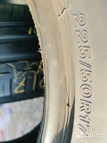 Летние шины б/у 225 50 17 Bridgestone Turanza T001