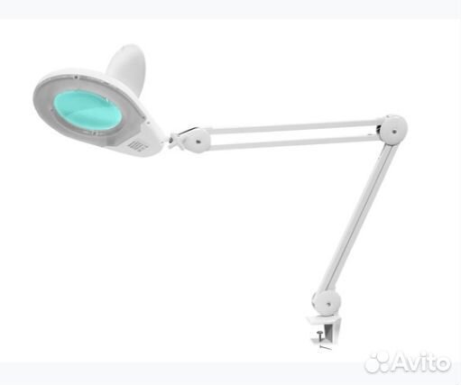 Лампа-лупа на струбцине (овал)