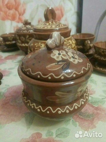 Глиняный кофейно-чайный сервиз