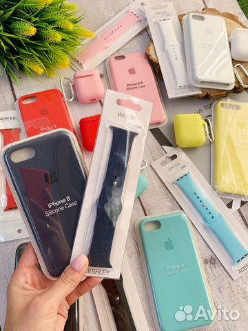 Оригинальный чехол + ремешок + чехол на AirPods Оригинальный чехол + ремешок + чехол на AirPods