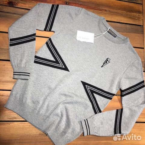 Джемпер Neil Barrett 2020 черный/серый все разм Джемпер Neil Barrett 2020 черный/серый все разм