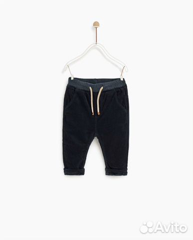 Брюки детские из вельвета zara 2 пары, серые и син Брюки детские из вельвета zara 2 пары, серые и син