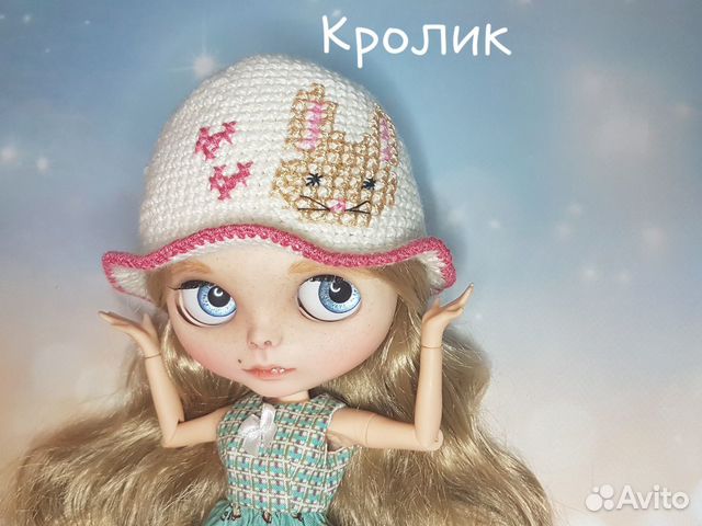Шапка для куклы блайз blythe одежда для блайз
