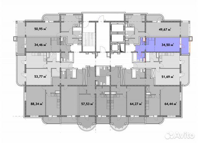 1-к квартира, 34 м², 14/24 эт. 1-к квартира, 34 м², 14/24 эт.