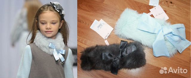 Blumarine новые меховые воротнички с бантиками