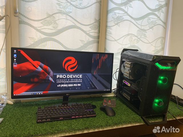 Игровой мощный пк ryzen 7 2700x box/DDR 4 2x8 gb/H