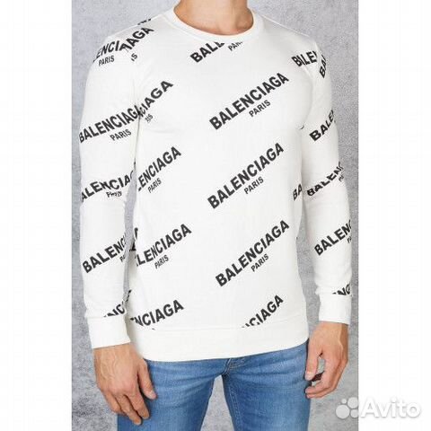 Balenciaga Белый классический свитшот