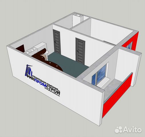 2-к квартира, 40.8 м², 4/10 эт.