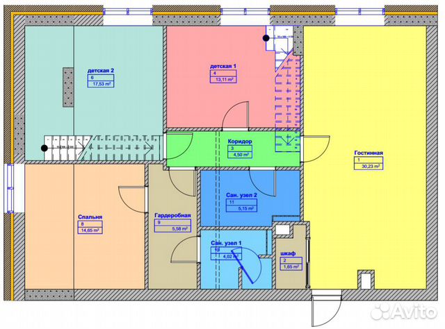 3-к квартира, 95.5 м², 1/13 эт. 3-к квартира, 95.5 м², 1/13 эт.