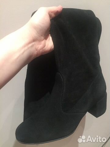 Сапоги ботфорты замшевые Hogl