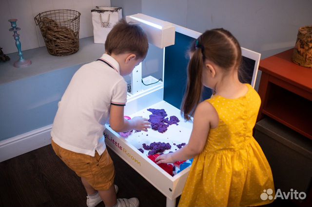 Детская развивающая световая песоцница