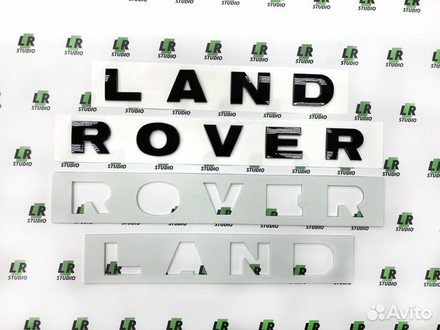 Буквы Land Rover черные глянцевые Буквы Land Rover черные глянцевые