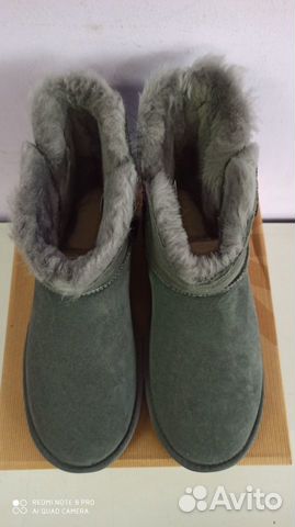 UGG Australia Mini серые с пуговкой UGG Australia Mini серые с пуговкой