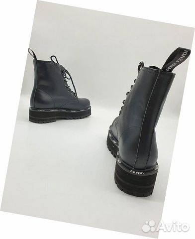 Ботинки кожаные Fendi Ботинки кожаные Fendi