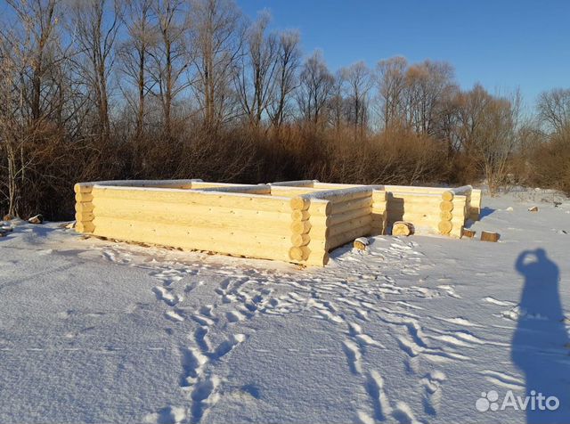 Сруб из рубленного бревна. Делянка в Кстово Сруб из рубленного бревна. Делянка в Кстово