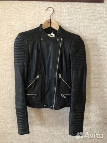 Кожаная куртка Zara XS