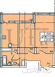 2-к квартира, 52.2 м², 9/27 эт. 2-к квартира, 52.2 м², 9/27 эт.