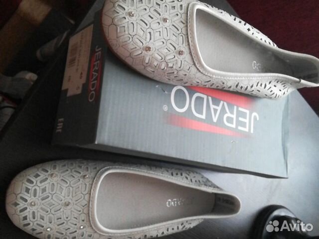 Балетки кожаные