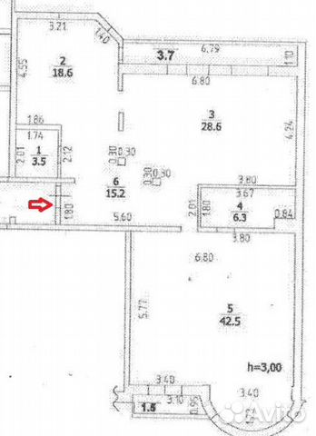 3-к квартира, 120 м², 5/15 эт.