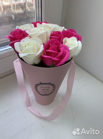 Букет из мыльных роз