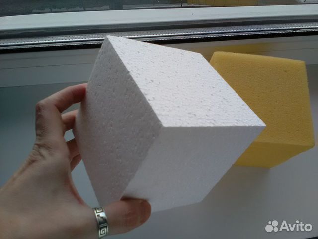 Кубик из поролона, кубик из пенопласта, 10х10х10