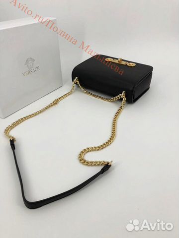 Новая женская сумка мессенджер кожа черная Versace Новая женская сумка мессенджер кожа черная Versace