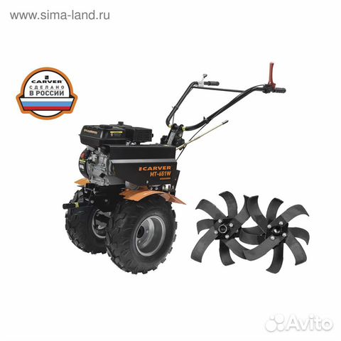 Мотоблок carver мт-651W, широкие колеса