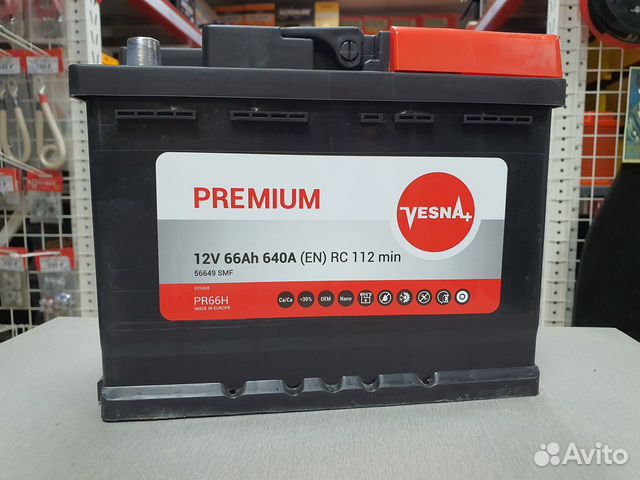 Vesna Premium (Весна) 66Ah 640A обратная полярност