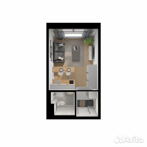 Студия, 19.8 м², 15/25 эт. Студия, 19.8 м², 15/25 эт.