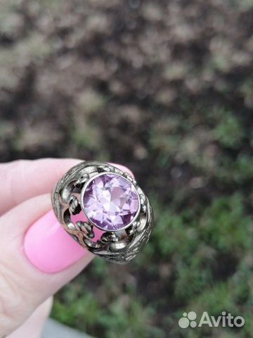 Серебряное кольцо из СССР 875 Александрит