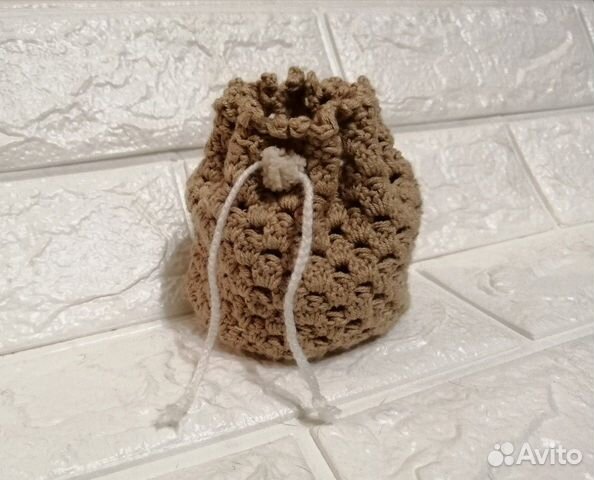 Мешочек вязаный под мелочь, для подарка