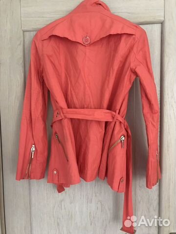 Укорочённый плащ тренч новый S
