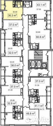 1-к квартира, 36.3 м², 8/26 эт. 1-к квартира, 36.3 м², 8/26 эт.