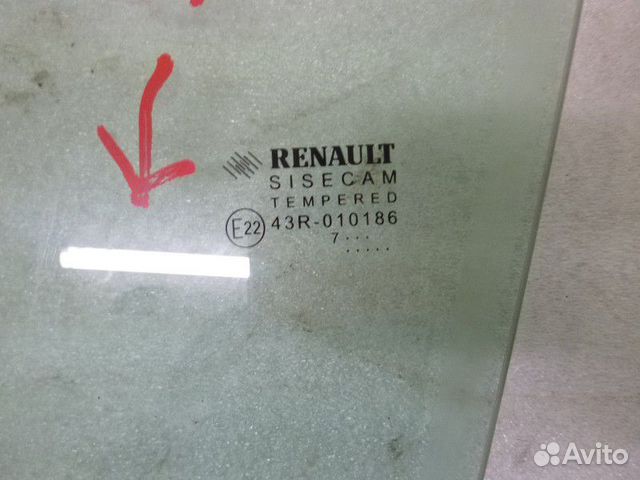 Стекло двери передней левой renault logan II 2014&