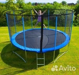 Батут 305 см. для дачи детский - с сеткой