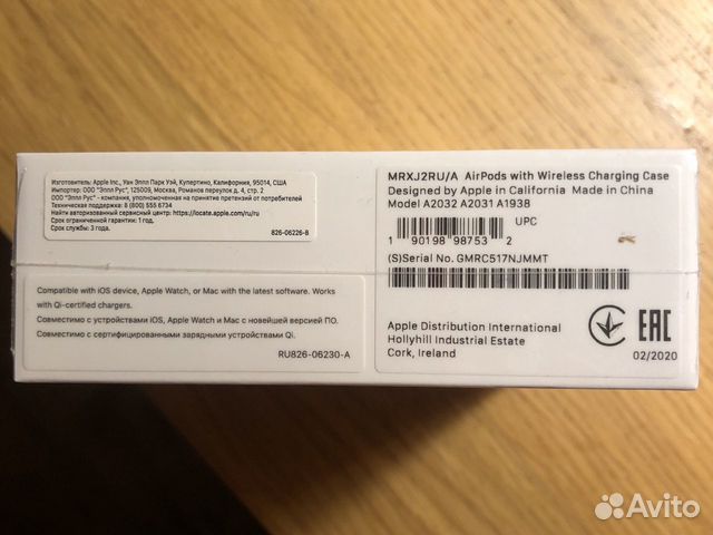 Apple AirPods Wireless charging mrxj2RU/A Apple AirPods Wireless charging mrxj2RU/A
